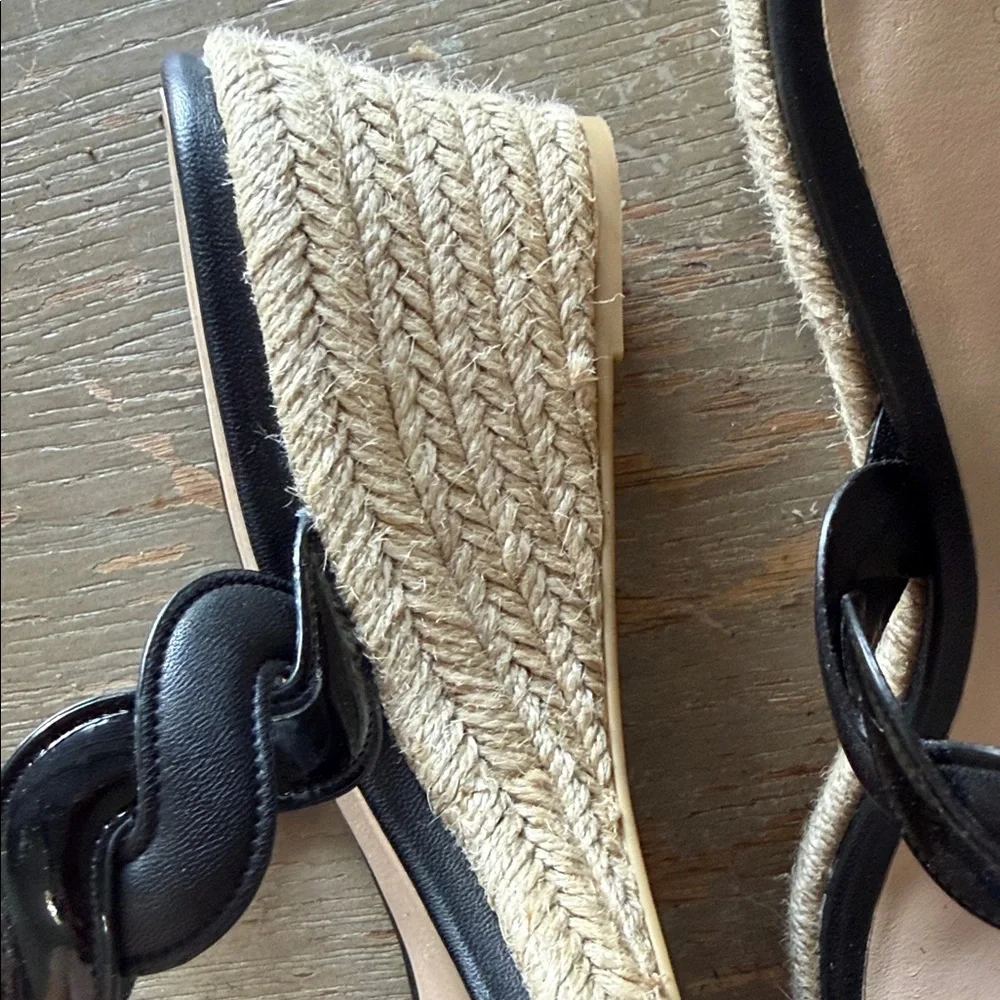 Stuart Weitzman Black Braided Double-Band Slide Mules - Picture 6 of 7